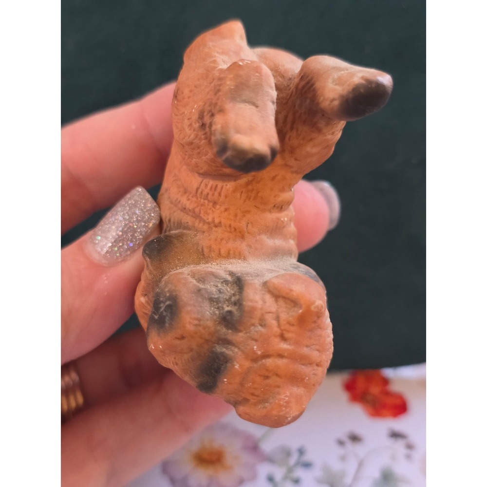 J.S.N.Y. Bear Figurine Small Brown Fair Vintage Cub Shar Pei Dog Taiwan - Picture 7 of 9